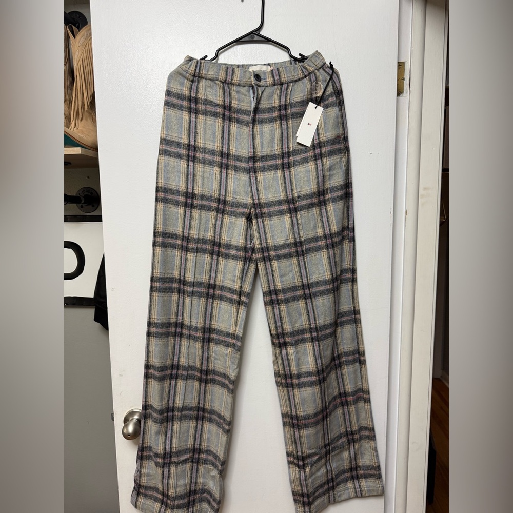 Men’s Plaid Pants - Gray and Blue